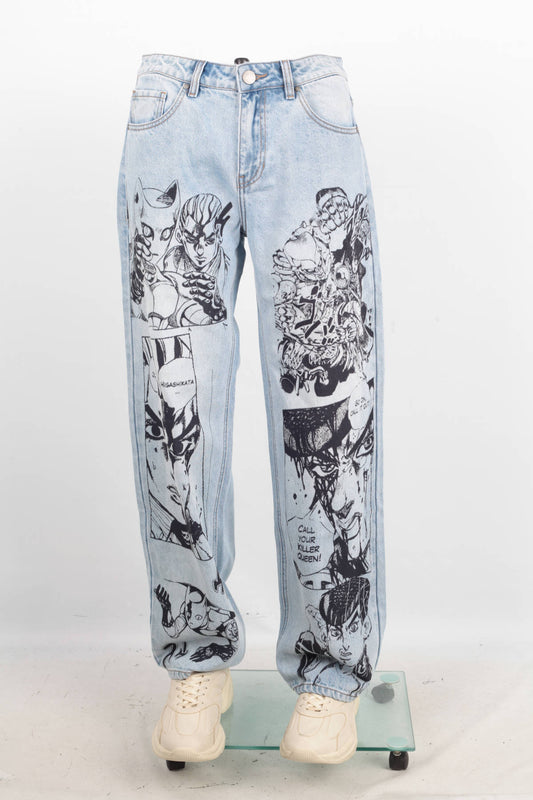 "PART4" 12oz HEAVY STRAIGHT CUT SCREENPRINTED JEANS PREORDER
